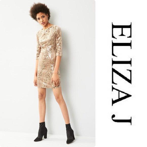 Eliza J Sequin&Velvet Sheath Dress - Picture 3 of 4